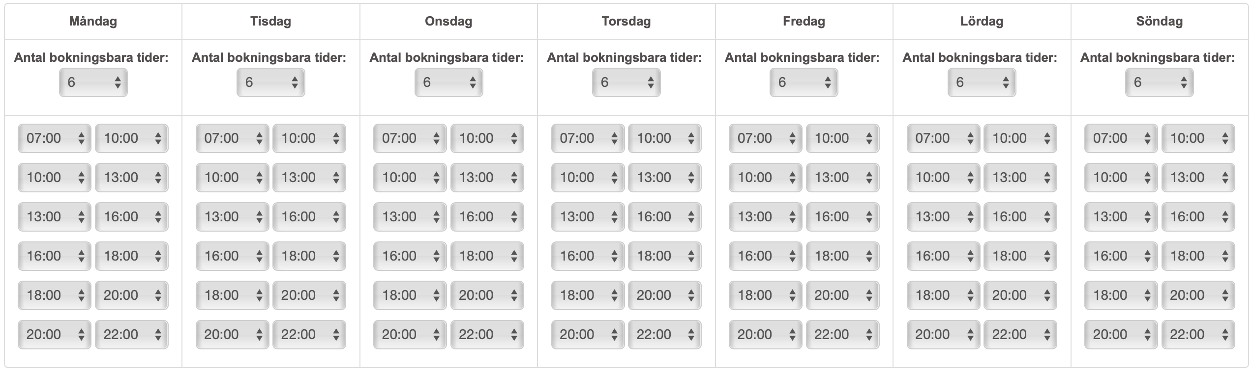 Bokningstider tvättstugan